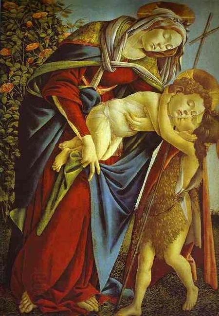 Sandro Botticelli Madonna and Child and the young St. John the Baptist China oil painting art